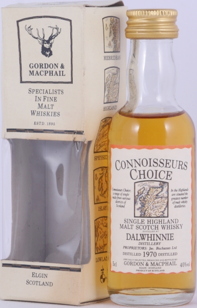 Dalwhinnie 1970 21 Years Gordon and MacPhail Connoisseurs Choice Miniature Highland Single Malt Scotch Whisky 40.0%