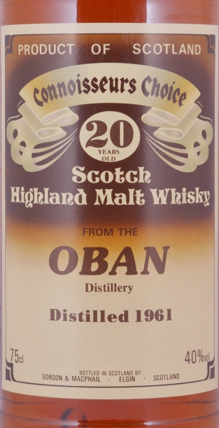 Oban 1961 20 Years Gordon und MacPhail Connoisseurs Choice Brown Label Highland Single Malt Scotch Whisky 40,0%