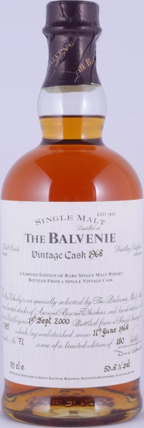 Balvenie Vintage Cask 1968 32 Years Oak Cask No. 7295 Highland Single Malt Scotch Whisky 50.8%
