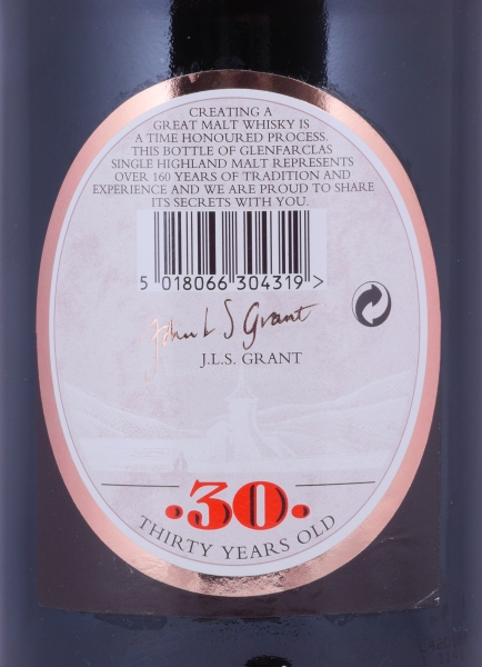 Glenfarclas 30 Years Golden G Limited Edition Highland Single Malt Scotch Whisky 43.0%