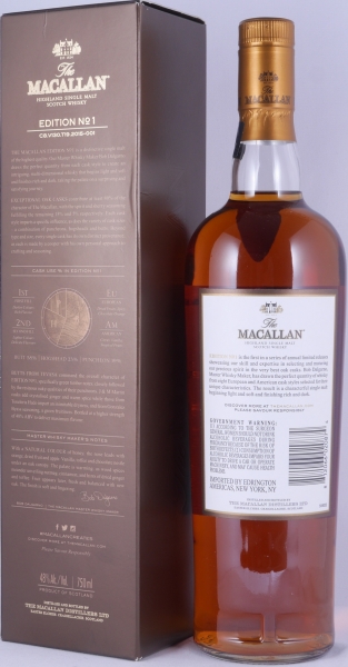 Macallan Edition No. 1 European & American Oak Sherry Casks Limited Release 2015 Highland Single Malt Scotch Whisky 48,0%