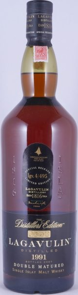 Lagavulin 1991 16 Years Distillers Edition 2007 Special Release lgv.4/495 Islay Single Malt Whisky 43,0% 1,0L