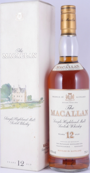 Macallan 12 Years Sherry Wood Highland Single Malt Scotch Whisky 43.0% old 75cl Bottling for JUMAC GmbH Bonn