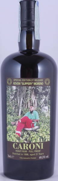 Velier Caroni 1998 21 Years Employees Special Edition 2nd Release Kevon "Slippery" Moreno Full Proof Heavy Trinidad Rum 69.5%