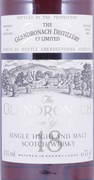 Glendronach 1972 18 Year Old Sherry Casks Highland Single Malt Scotch Whisky 43.0%