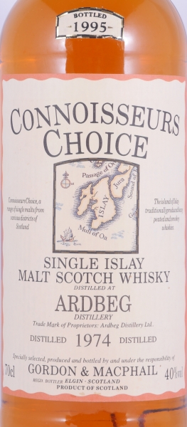 Ardbeg 1974 21 Years Gordon und MacPhail Connoisseurs Choice Gold Screw Cap Islay Single Malt Scotch Whisky 40,0%
