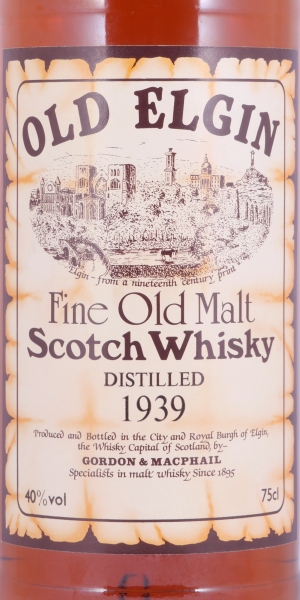 Old Elgin 1939 Gordon und MacPhail Fine Old Malt Scotch Whisky 40,0%