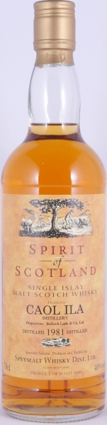 Caol Ila 1981 17 Years Gordon and MacPhail Spirit of Scotland Islay Single Malt Scotch Whisky 40.0%