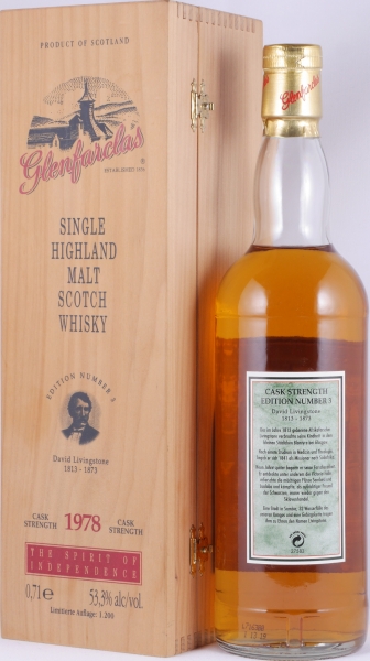 Glenfarclas 1978 19 Years Sherry Casks Edition No. 3 David Livingstone Highland Single Malt Scotch Whisky Cask Strength 53.3%