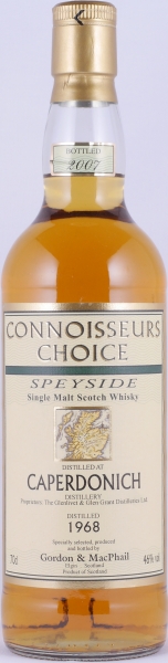 Caperdonich 1968 39 Years Refill Sherry Butts Gordon und MacPhail Connoisseurs Choice Speyside Single Malt Scotch Whisky 46,0%