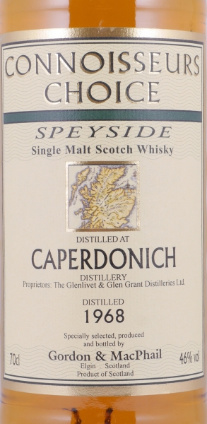 Caperdonich 1968 39 Years Refill Sherry Butts Gordon und MacPhail Connoisseurs Choice Speyside Single Malt Scotch Whisky 46,0%