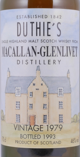 Macallan-Glenlivet 1979 14 Years Oak Cask R. W. Duthie Highland Single Malt Scotch Whisky 46.0%