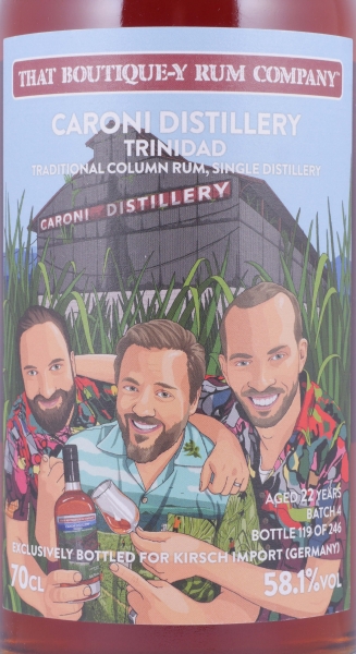 Caroni 22 Years Batch 4 That Boutique-Y Rum Company Traditional Column Trinidad Rum 58.1%