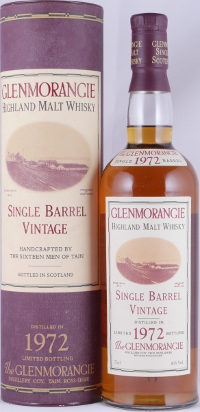 Glenmorangie 1972 22 Years Single Barrel Cask No. 1830 Rare Vintage Limited Bottling Highland Single Malt Scotch Whisky 46,0%