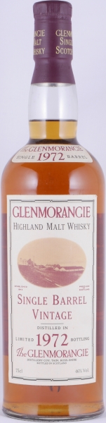 Glenmorangie 1972 22 Years Single Barrel Cask No. 1830 Rare Vintage Limited Bottling Highland Single Malt Scotch Whisky 46,0%
