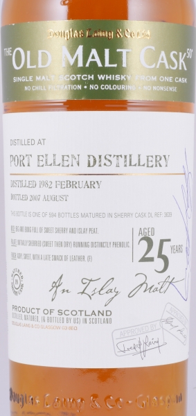 Port Ellen 1982 25 Years Sherry Butt Cask DL 3639 Douglas Laing Old Malt Cask Islay Single Malt Scotch Whisky 50.0%