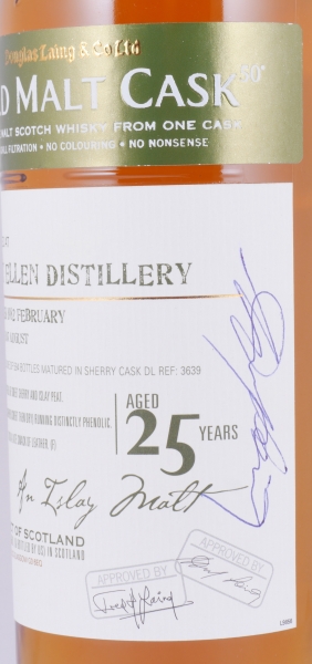 Port Ellen 1982 25 Years Sherry Butt Cask DL 3639 Douglas Laing Old Malt Cask Islay Single Malt Scotch Whisky 50.0%
