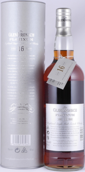 Glendronach Platinum 16 Years Oloroso Sherry Casks Release 2013 Highland Single Malt Scotch Whisky 48,0%
