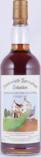 Springbank 1967 20 Years Sherry Cask No. 1472 Prestonfield House Campbeltown Single Malt Scotch Whisky 46.0%