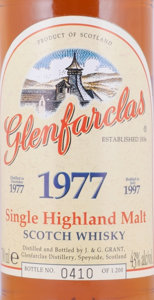 Glenfarclas 1977 19 Years Sherry Casks The Spirit of Independence Highland Single Malt Scotch Whisky 43,0%