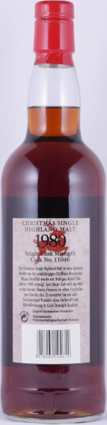 Glenfarclas 1980 21 Years Sherry Cask No. 11046 Christmas Edition Highland Single Malt Scotch Whisky 53.6%