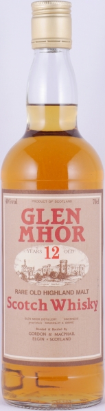 Glen Mhor 12 Years Gordon und MacPhail Distillery Label Golden Screw Cap Rare Old Highland Malt Scotch Whisky 40,0%