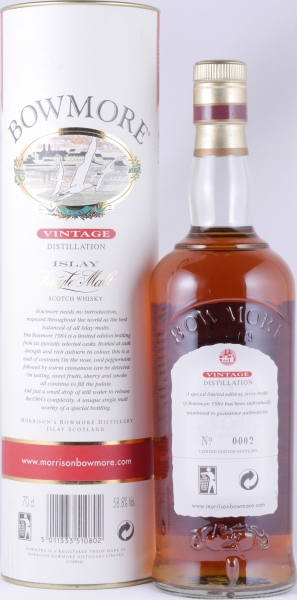 Bowmore 1984 Special Limited Edition Seagull Label Islay Single Malt Scotch Whisky Cask Strength 58,8%