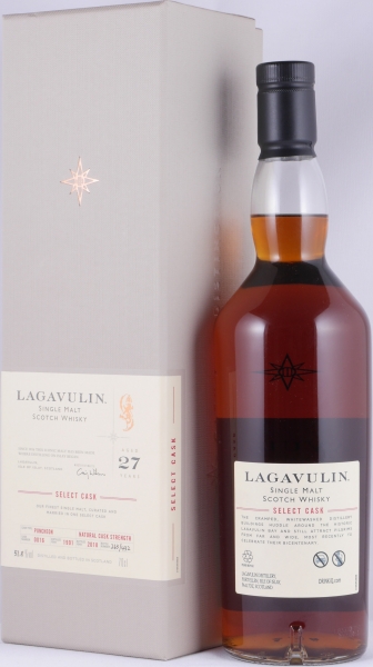 Lagavulin 1991 27 Years Puncheon Cask No. 0016 Select Cask Limited Single Cask Edition Islay Single Malt Scotch Whisky 51,8%