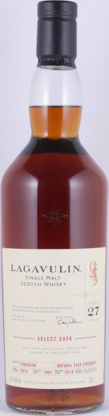 Lagavulin 1991 27 Years Puncheon Cask No. 0016 Select Cask Limited Single Cask Edition Islay Single Malt Scotch Whisky 51,8%