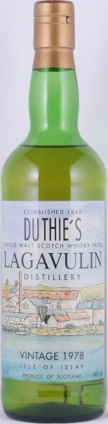 Lagavulin 1978 15 Years Oak Cask R. W. Duthie Islay Single Malt Scotch Whisky 46.0%