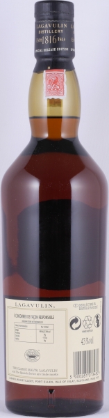Lagavulin 1996 16 Years Distillers Edition 2012 Special Release lgv.4/500 Islay Single Malt Scotch Whisky 43,0%