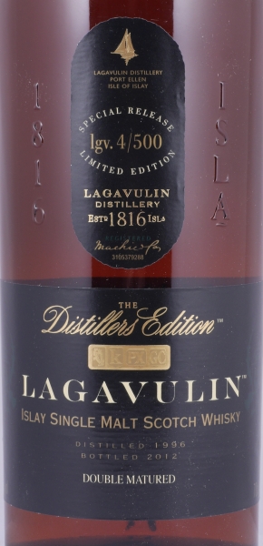 Lagavulin 1996 16 Years Distillers Edition 2012 Special Release lgv.4/500 Islay Single Malt Scotch Whisky 43,0%