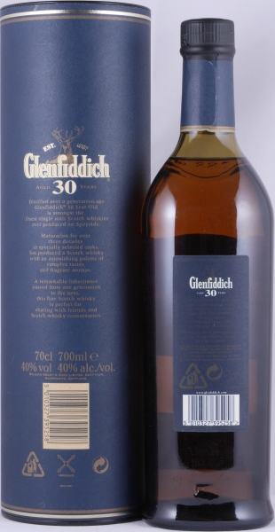 Glenfiddich 30 Years Release 2001 Speyside Pure Single Malt Scotch Whisky 40.0%
