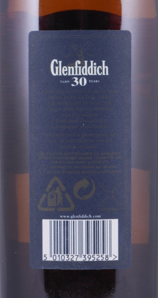 Glenfiddich 30 Years Release 2001 Speyside Pure Single Malt Scotch Whisky 40.0%