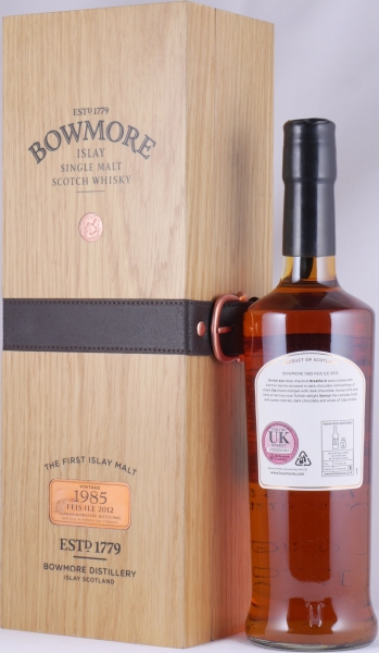 Bowmore 1985 27 Years Bourbon and Sherry Cask Feis Ile 2012 Limited Edition Islay Single Malt Scotch Whisky 52.3%