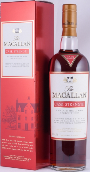 Macallan Cask Strength Sherry Oak Highland Single Malt Scotch Whisky for Dettling and Marmot AG Suisse 58.6%