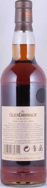Glendronach 1993 26 Years Pedro Ximenez Sherry Puncheon Cask No. 8933 Highland Single Malt Scotch Whisky 57,2%