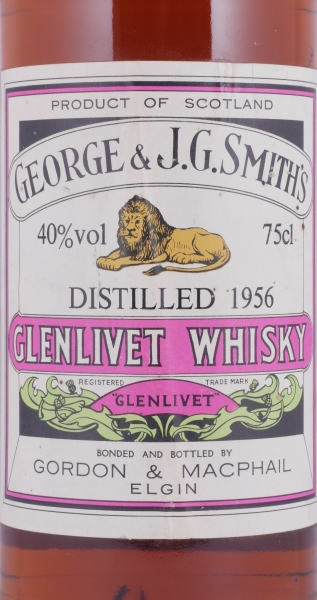 Glenlivet 1956 28 Years Gordon und MacPhail J.G. Smiths Label Speyside Single Malt Scotch Whisky 43,0%