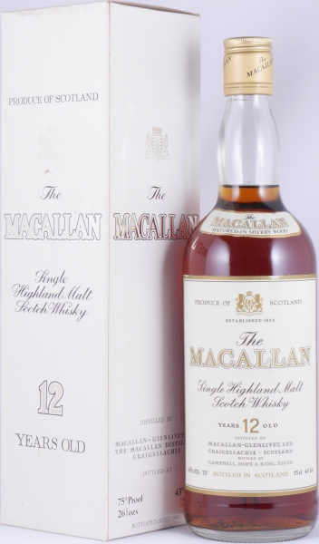 Macallan 12 Years Sherry Wood Highland Single Malt Scotch Whisky 43.0% bottled by Campbell, Hope and King