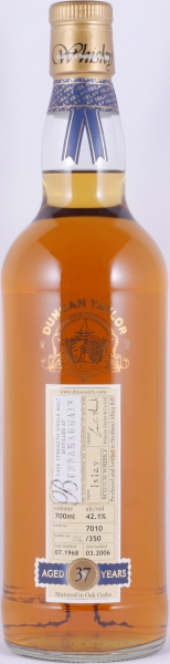 Bunnahabhain 1968 37 Years Oak Cask No. 7010 Duncan Taylor Cask Strength Rare Auld Islay Single Malt Scotch Whisky 42.1%