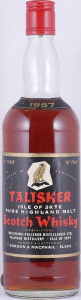 Talisker 1957 Black Label Golden Eagle Red Screw Cap Isle of Skye Pure Malt Scotch Whisky 70° Proof 40.0%