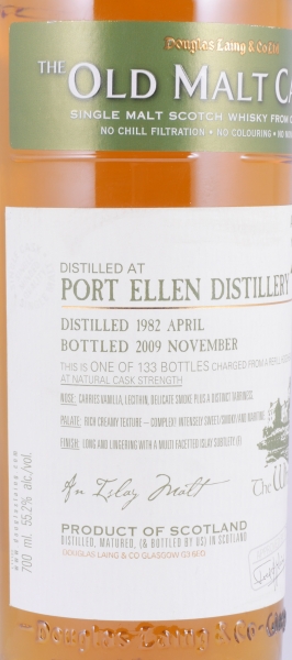 Port Ellen 1982 27 Years Refill Hogshead Cask No. DL 4904 Douglas Laing Old Malt Cask Islay Single Malt Scotch Whisky 55.2%