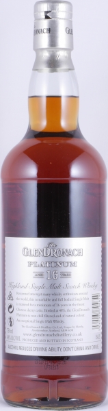 Glendronach Platinum 16 Years Oloroso Sherry Casks First Release 2012 Highland Single Malt Scotch Whisky 48,0%