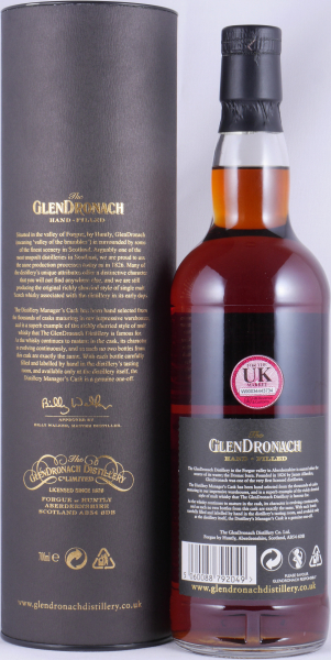 Glendronach 1993 25 Years Sherry Butt Cask No. 698 Distillery Managers Exclusive Hand-Filled Highland Single Malt Scotch Whisky 57.7%