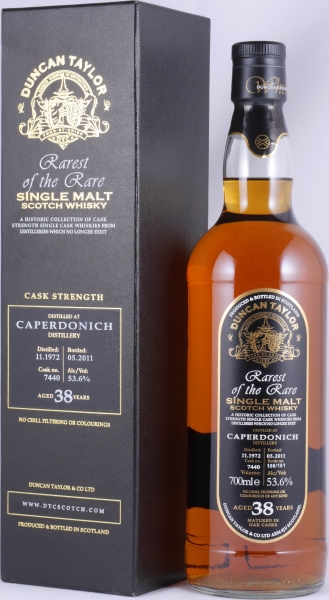 Caperdonich 1972 38 Years Oak Cask No. 7440 Duncan Taylor Rarest of the Rare Speyside Single Malt Scotch Whisky 53,6%