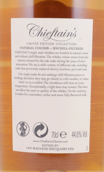 Linkwood 1997 15 Years Pinot Noir Wine Finish Cask No. 94221 Chieftains Choice Speyside Single Malt Scotch Whisky 44.6%
