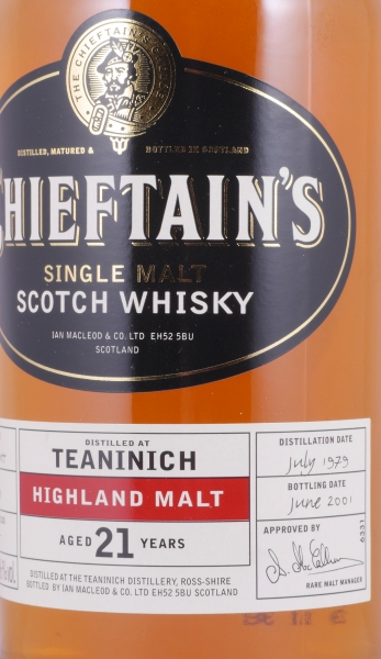 Teaninich 1979 21 Years Sherry Cask No. 10901 Ian McLeod Chieftains Choice Highland Single Malt Scotch Whisky 46.0%