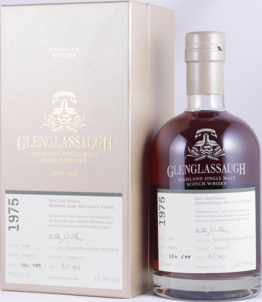 Glenglassaugh 1975 40 Years Massandra Madeira Puncheon Cask No. 2180 Highland Single Malt Scotch Whisky 43.9%