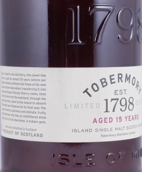 Tobermory 15 Years Gonzalez Byass Oloroso Sherry Finish Limited Edition Island Single Malt Scotch Whisky 46,3%