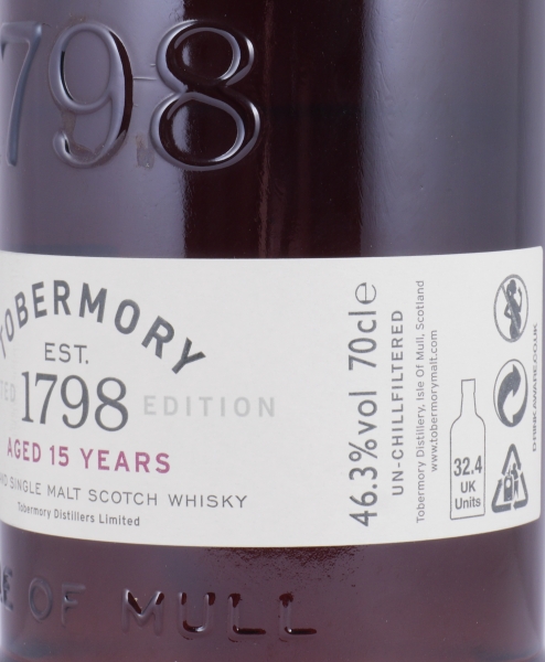 Tobermory 15 Years Gonzalez Byass Oloroso Sherry Finish Limited Edition Island Single Malt Scotch Whisky 46,3%